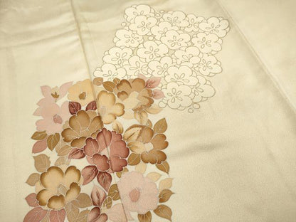 平和屋着物■訪問着　刺繍　舞花文　暈し染め　金彩　正絹　逸品　DABI0894cd