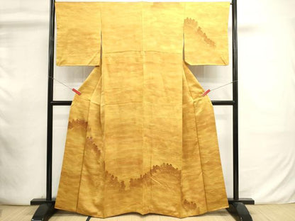 平和屋着物■訪問着　刺繍　風景シルエット　暈し染め　正絹　逸品　DABI0895cd