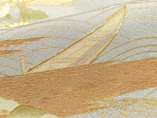 平和屋着物■豪華色留袖　駒刺繍　小舟花文　暈し染め　金彩　正絹　逸品　DABI0896cd