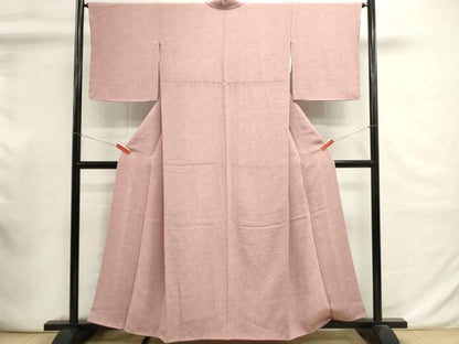 平和屋着物■上質な小紋　鹿の子文　鬼しぼ縮緬　正絹　逸品　DABI0902cd