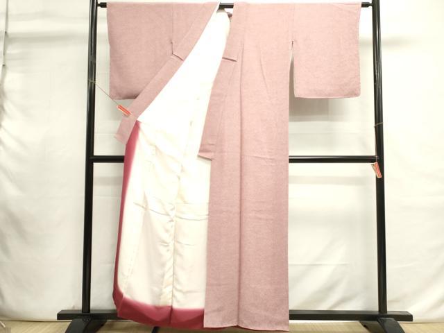 平和屋着物■上質な小紋　鹿の子文　鬼しぼ縮緬　正絹　逸品　DABI0902cd