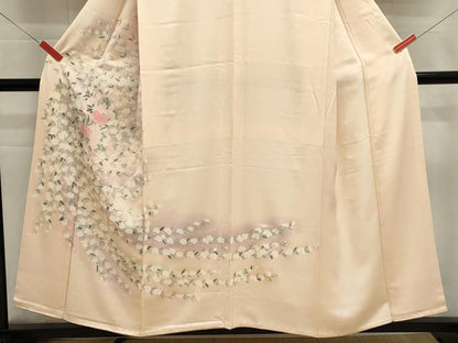 平和屋着物■訪問着　草花文　暈し染め　正絹　逸品　DABI0912cd
