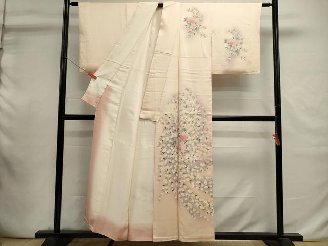 平和屋着物■訪問着　草花文　暈し染め　正絹　逸品　DABI0912cd