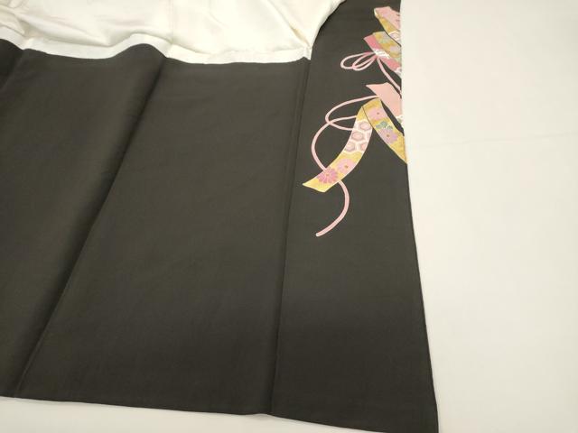 平和屋着物■中国三大刺繍　相良刺繍　黒留袖　鳳凰花文　鬘帯　金彩　正絹　逸品　DABI0913cd