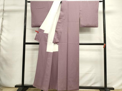平和屋着物■上質な色無地　紅藤色　正絹　逸品　DABI0924cd