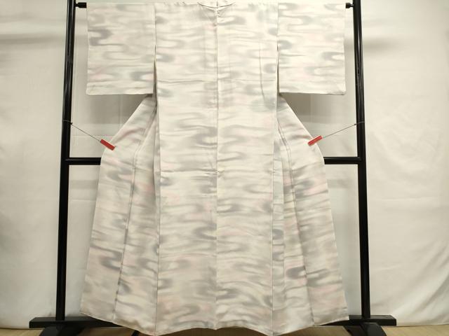 平和屋着物■上質な小紋　流水文　暈し染め　正絹　逸品　DABI0933cd
