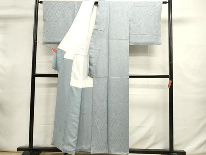 平和屋着物■上質な色無地　笹地紋　淡藤色　正絹　逸品　DABI0934cd