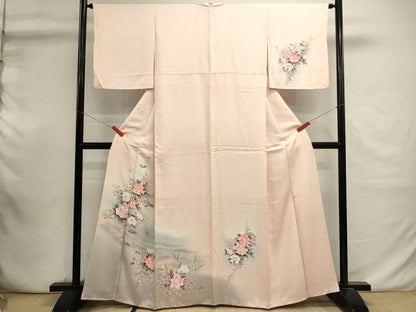 平和屋着物■訪問着　草花文　暈し染め　正絹　逸品　DABI0938cd