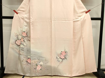 平和屋着物■訪問着　草花文　暈し染め　正絹　逸品　DABI0938cd