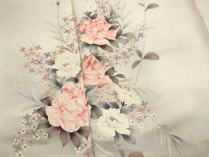 平和屋着物■訪問着　草花文　暈し染め　正絹　逸品　DABI0938cd