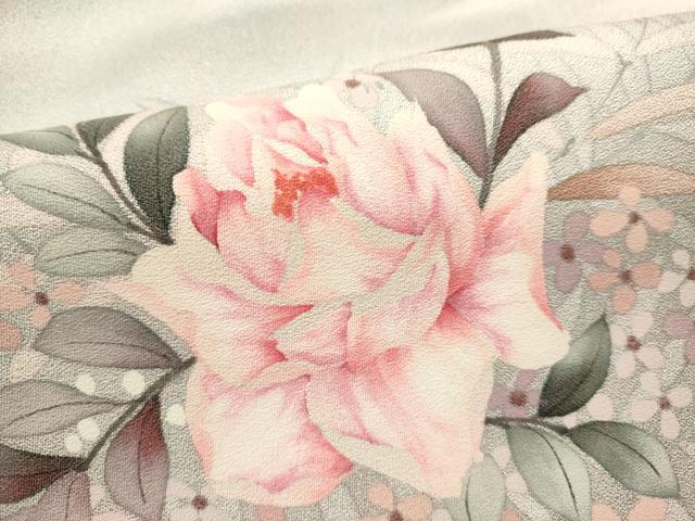 平和屋着物■訪問着　草花文　暈し染め　正絹　逸品　DABI0938cd