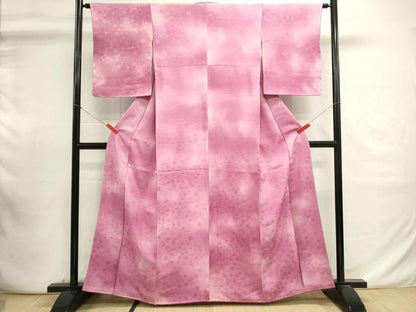 平和屋着物■上質な小紋　吉祥花地紋　宝尽くし　暈し染め　正絹　逸品　DABI0943cd