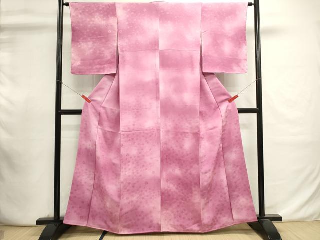 平和屋着物■上質な小紋　吉祥花地紋　宝尽くし　暈し染め　正絹　逸品　DABI0943cd