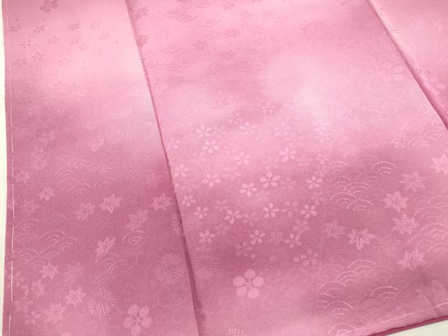 平和屋着物■上質な小紋　吉祥花地紋　宝尽くし　暈し染め　正絹　逸品　DABI0943cd