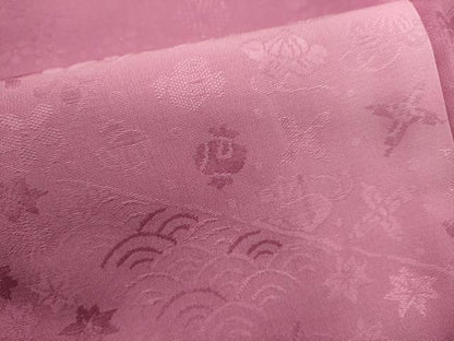 平和屋着物■上質な小紋　吉祥花地紋　宝尽くし　暈し染め　正絹　逸品　DABI0943cd