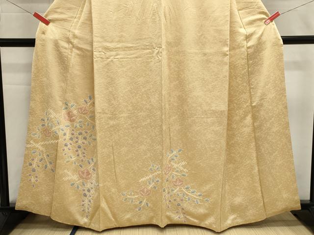 平和屋着物■訪問着　絞り　草花文　金彩　正絹　逸品　DABI0944cd