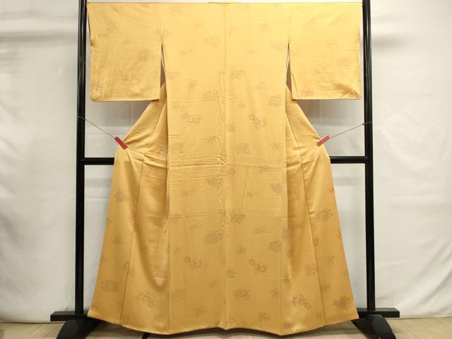 平和屋着物■上質な小紋　舞梅文　正絹　逸品　DABI0946cd