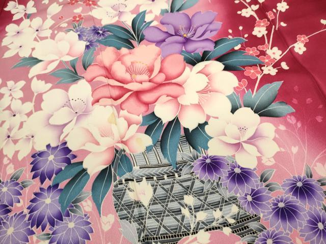平和屋着物■豪華振袖　器物花文　暈し染め　正絹　逸品　DABI0947cd