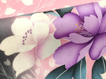 平和屋着物■豪華振袖　器物花文　暈し染め　正絹　逸品　DABI0947cd