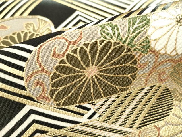 平和屋着物■豪華黒留袖　エ霞菊唐草文　暈し染め　金彩　正絹　逸品　DABI0954cd