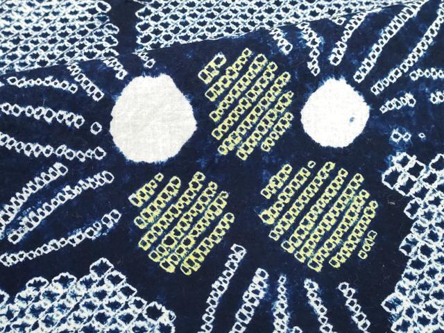 平和屋着物∴夏物　浴衣　有松鳴海絞り　南天文　綿　逸品　DABI0959cd