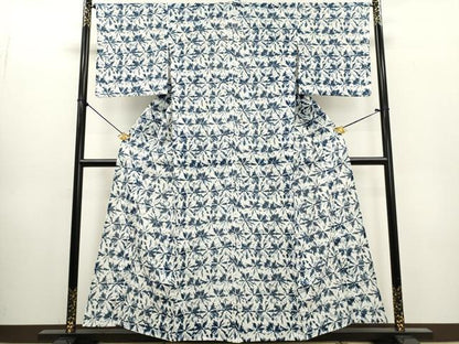 平和屋着物∴夏物　浴衣　綿絽　抽象文　綿　逸品　DABI0965cd