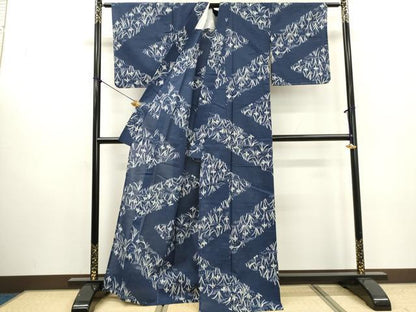 平和屋着物∴夏物　浴衣　杜若　カキツバタ　綿　逸品　DABI0967cd