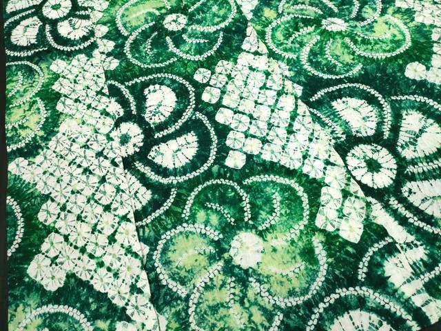 平和屋着物∴夏物　浴衣　有松鳴海絞り　花繋ぎ　綿　逸品　DABI0971cd