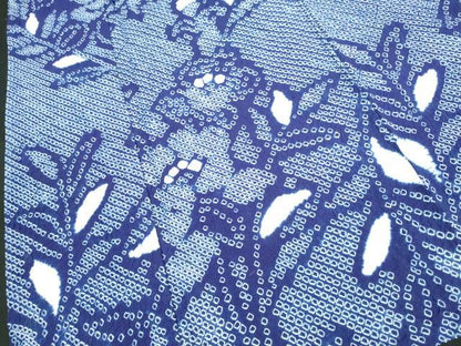 平和屋着物∴夏物　浴衣　有松鳴海絞り　草花文　綿　逸品　DABI0986cd