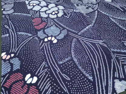 平和屋着物∴夏物　浴衣　有松鳴海絞り　器物花文　綿　逸品　DABI0993cd