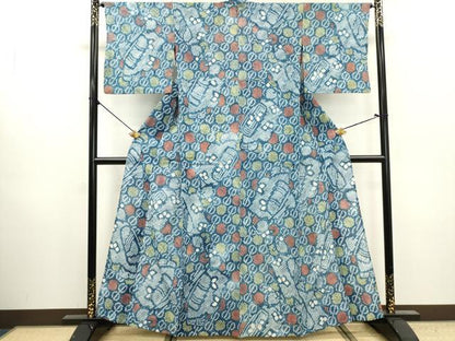 平和屋着物∴夏物　浴衣　有松鳴海絞り　綿　逸品　DABI0994cd