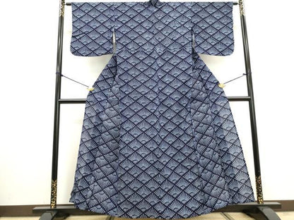 平和屋着物∴夏物　浴衣　有松鳴海絞り　松葉文　綿　逸品　DABI1000cd