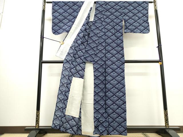 平和屋着物∴夏物　浴衣　有松鳴海絞り　松葉文　綿　逸品　DABI1000cd