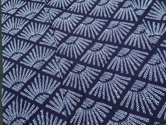 平和屋着物∴夏物　浴衣　有松鳴海絞り　松葉文　綿　逸品　DABI1000cd
