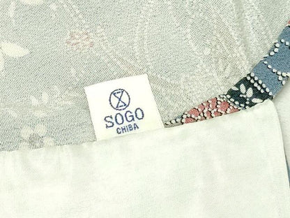 平和屋着物▽上質な小紋　単衣　草花文　正絹　逸品　DABI1002sf