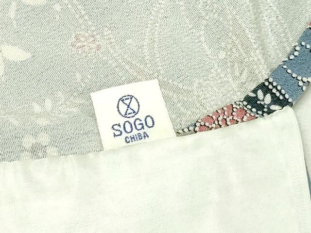 平和屋着物▽上質な小紋　単衣　草花文　正絹　逸品　DABI1002sf
