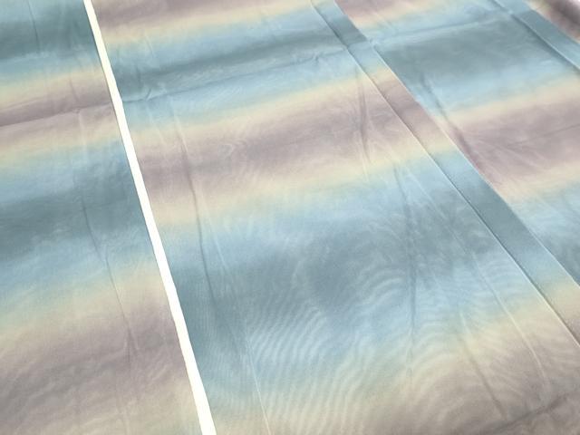 平和屋着物▽上質な小紋　無双　紗×紗　紗袷　霞文　暈し染め　正絹　逸品　未使用　DABI1004sf