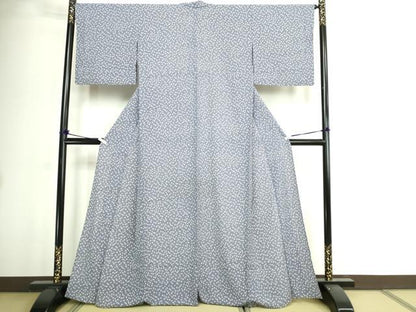 平和屋着物▽上質な小紋　単衣　舞花文　正絹　逸品　DABI1006sf