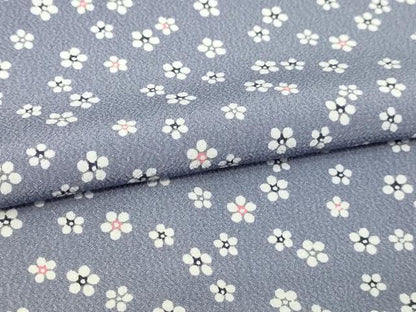平和屋着物▽上質な小紋　単衣　舞花文　正絹　逸品　DABI1006sf