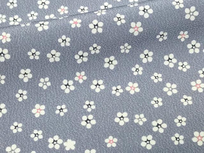 平和屋着物▽上質な小紋　単衣　舞花文　正絹　逸品　DABI1006sf