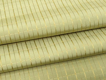平和屋着物▽上質なお召　単衣　吉野間道　正絹　逸品　DABI1012sf