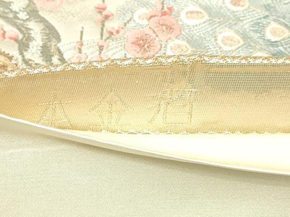 平和屋本店▼六通柄袋帯　桃山波暖桃香文　本金箔　正絹　逸品　DABI1032sf