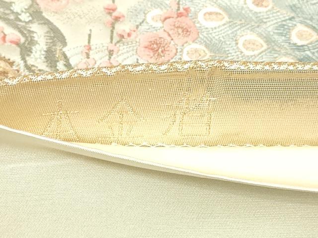 平和屋本店▼六通柄袋帯　桃山波暖桃香文　本金箔　正絹　逸品　DABI1032sf