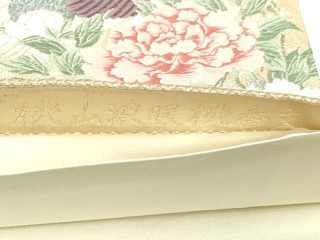 平和屋本店▼六通柄袋帯　桃山波暖桃香文　本金箔　正絹　逸品　DABI1032sf
