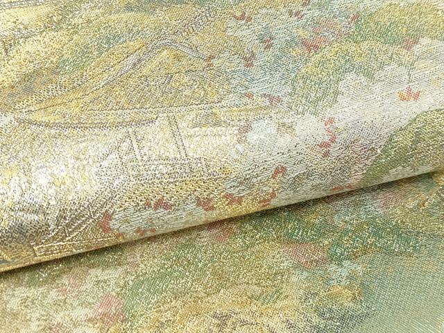 平和屋本店▼六通柄袋帯　北山風情　本金箔　正絹　逸品　DABI1034sf