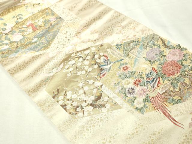 平和屋本店▼六通柄袋帯　錦翔重亀甲文　本金箔　正絹　逸品　DABI1055sf