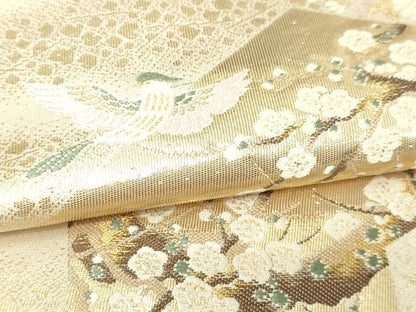 平和屋本店▼六通柄袋帯　錦翔重亀甲文　本金箔　正絹　逸品　DABI1055sf