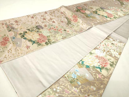 平和屋本店▼六通柄袋帯　唐織　九百錦　華衣　本金弐重箔　正絹　逸品　DABI1057sf