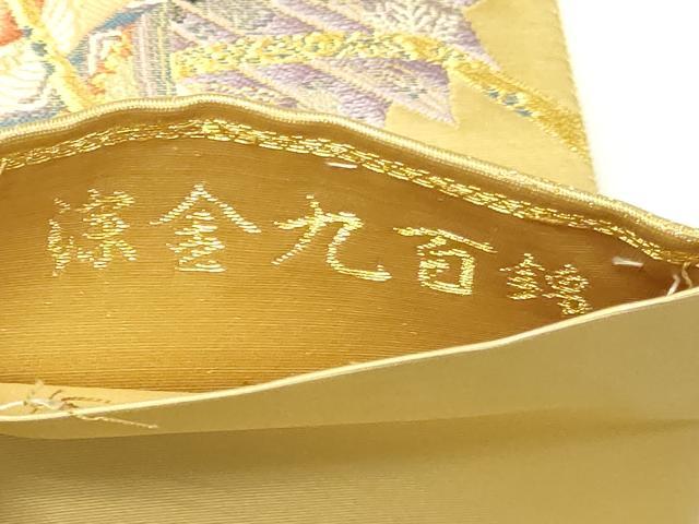 平和屋着物▼六通柄袋帯　几帳遊姫文　淙金九百錦　正絹　逸品　DABI1080sf