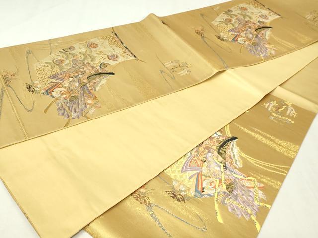 平和屋着物▼六通柄袋帯　几帳遊姫文　淙金九百錦　正絹　逸品　DABI1080sf